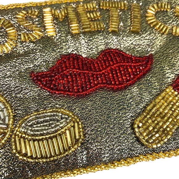 Beaded Cosmetic Makeup Bag - Picture 5 of 12